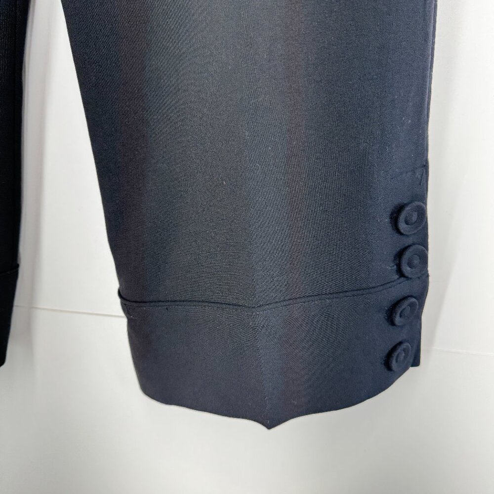 Larry Levine Black Crop Pants with Button Details - Picture 5 of 12